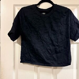 SHEIN Seamless Black Textured Athletic Top